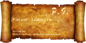 Patzer Izabella névjegykártya